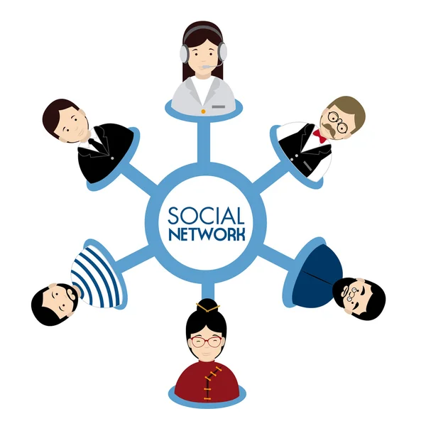 Réseau social — Image vectorielle