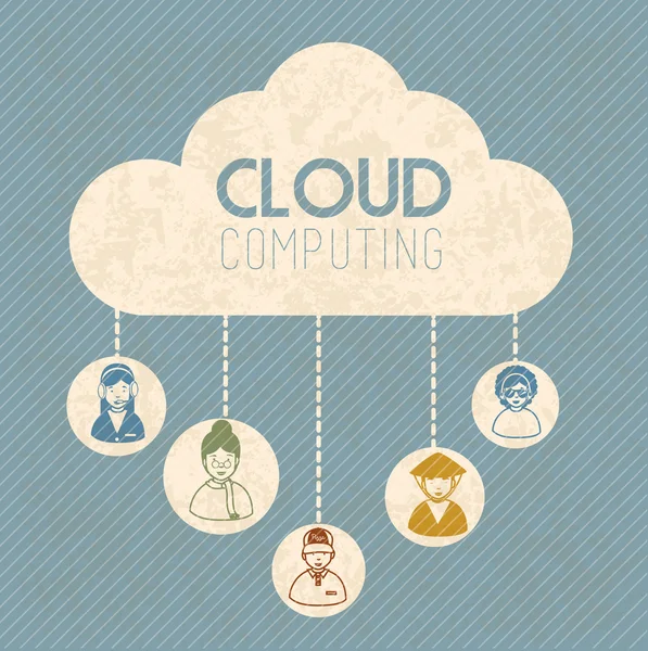 Cloud computing — Stock Vector