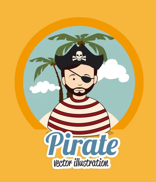 Diseño pirata — Vector de stock