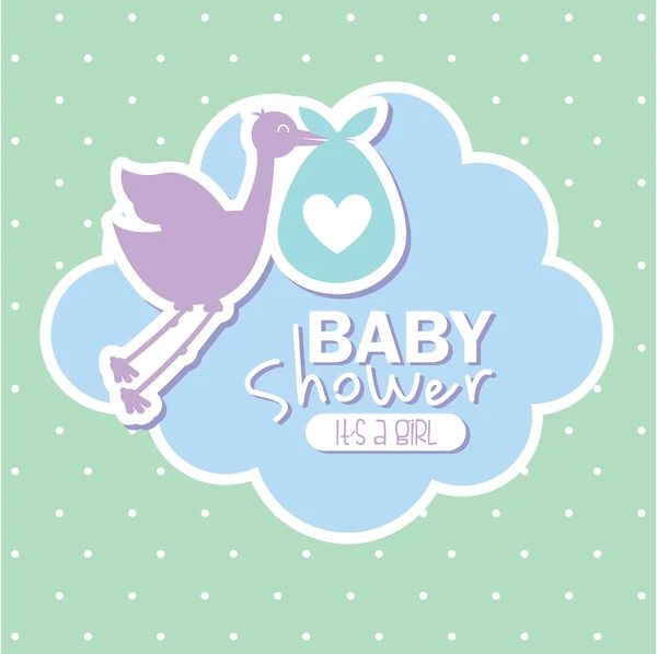 Baby douche ontwerp — Stockvector