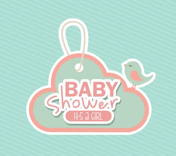 Disegno doccia bambino — Vettoriale Stock