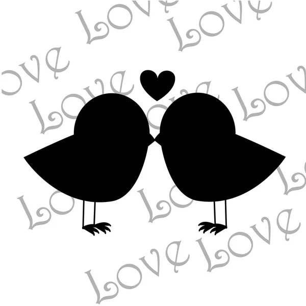 Aves de amor — Archivo Imágenes Vectoriales