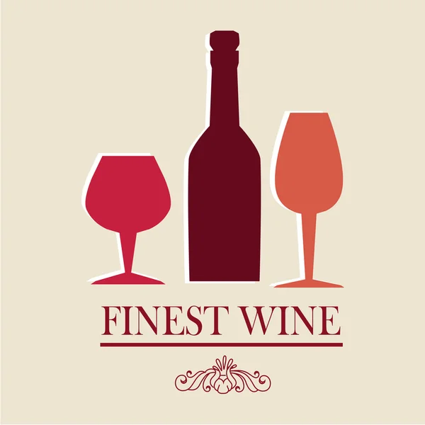 Diseño del vino — Vector de stock