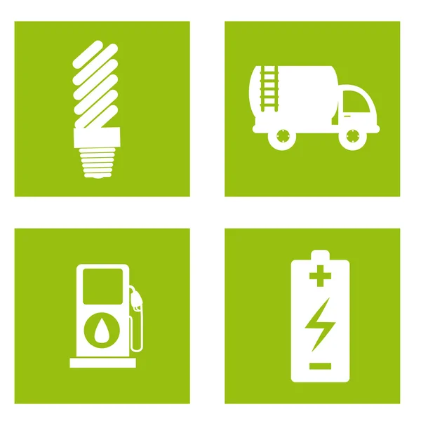 Iconos de energía — Vector de stock