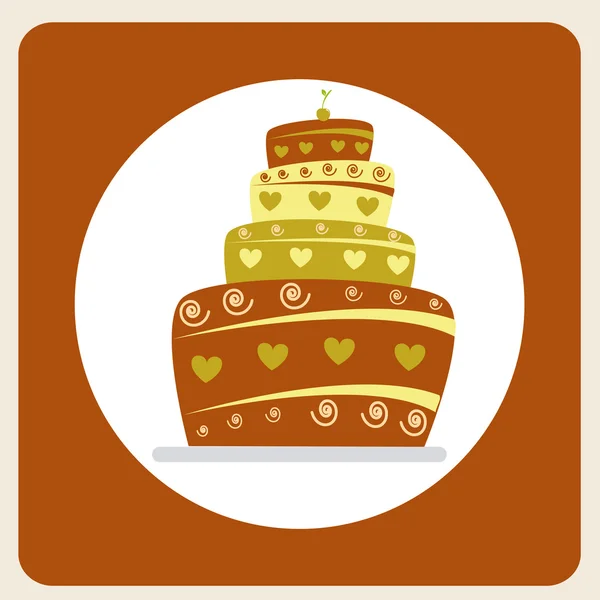 Progettazione torta — Vettoriale Stock