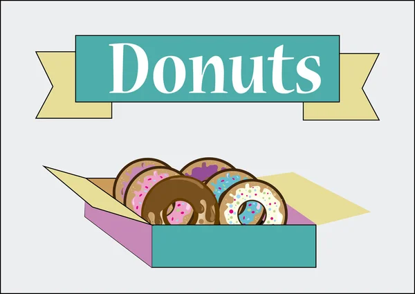Design de donuts —  Vetores de Stock