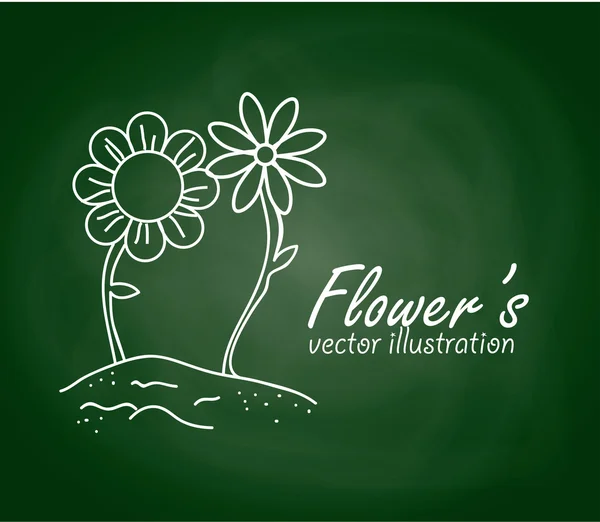 Ontwerp met bloemen — Stockvector