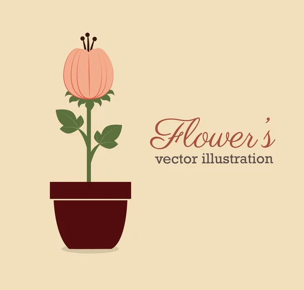 Ontwerp met bloemen — Stockvector