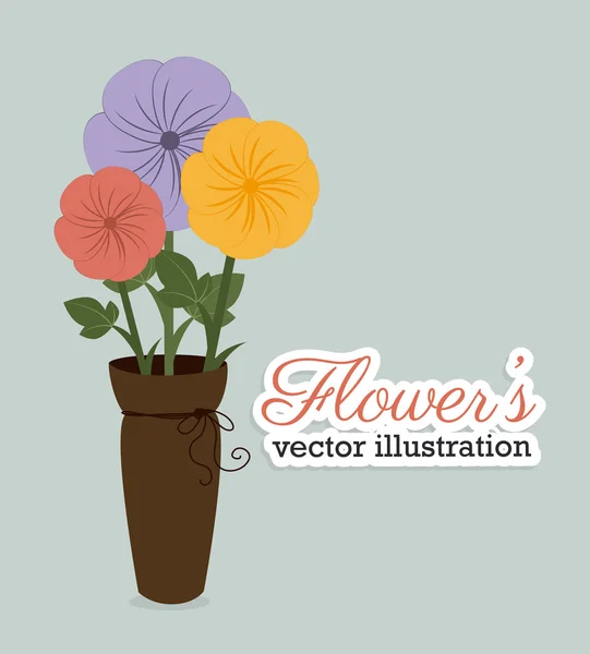 Дизайн цветов — стоковый вектор