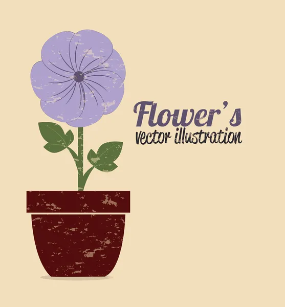 Blumendesign — Stockvektor
