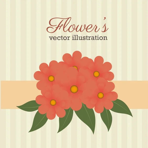 Ontwerp met bloemen — Stockvector