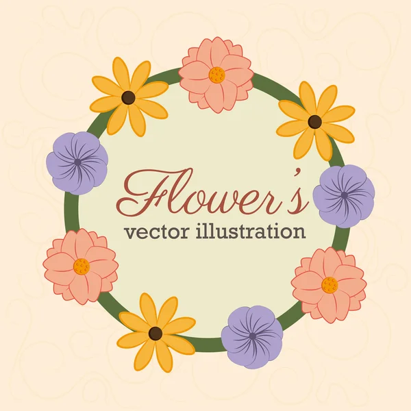 Ontwerp met bloemen — Stockvector