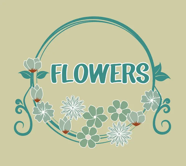 Diseño de flores — Vector de stock