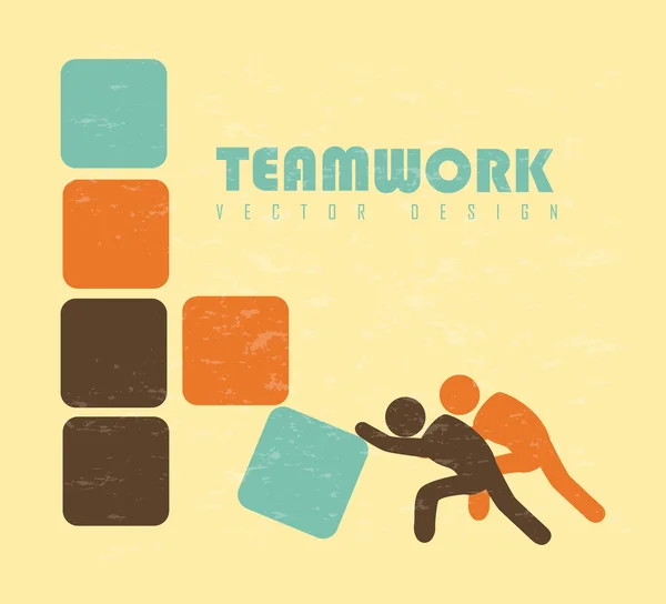 Trabajo en equipo — Vector de stock