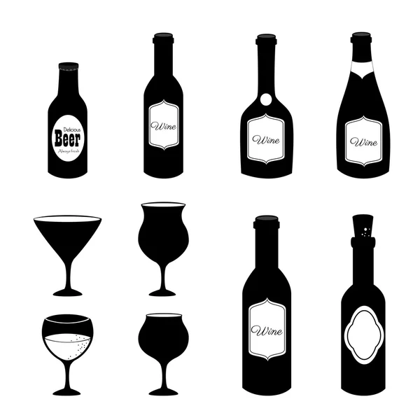 Diseño del vino — Vector de stock