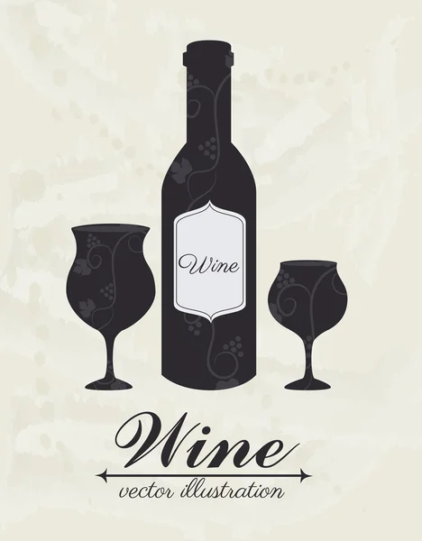 Diseño del vino — Vector de stock