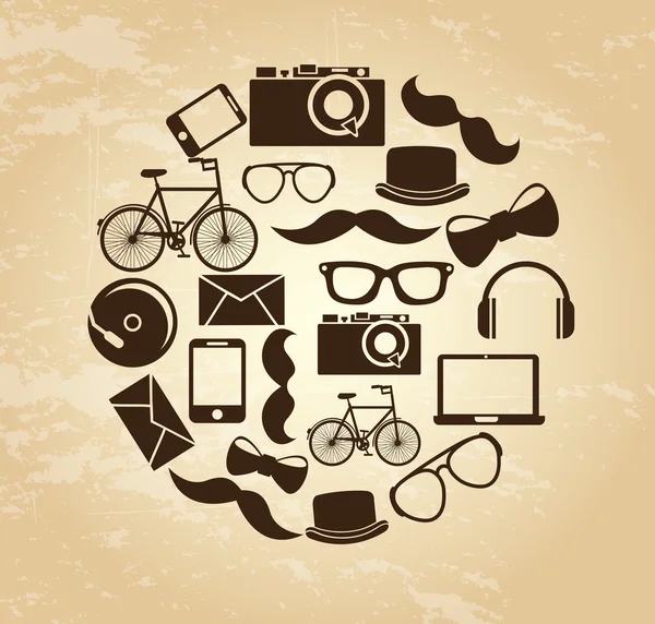 Hipster — Stockvector