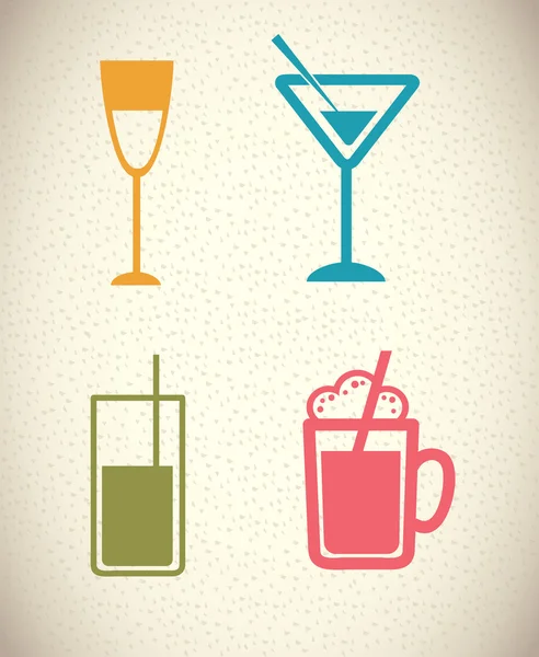 Iconos de bebidas — Vector de stock