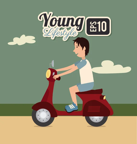 Young design — Stock Vector