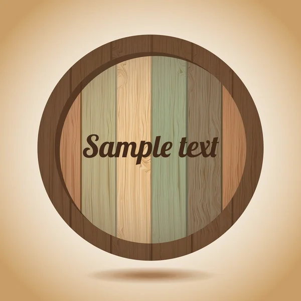 Étiquette en bois — Image vectorielle