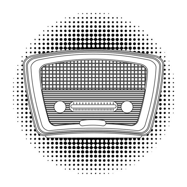 Oude radio — Stockvector