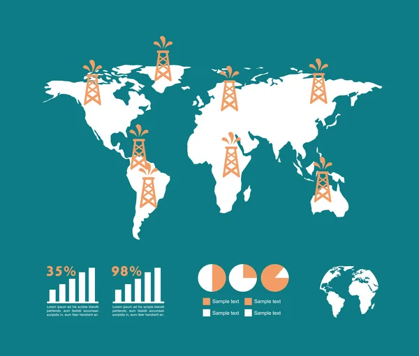Industrie pétrolière — Image vectorielle