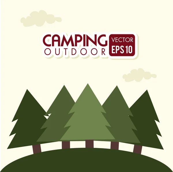 Camping-Design — Stockvektor