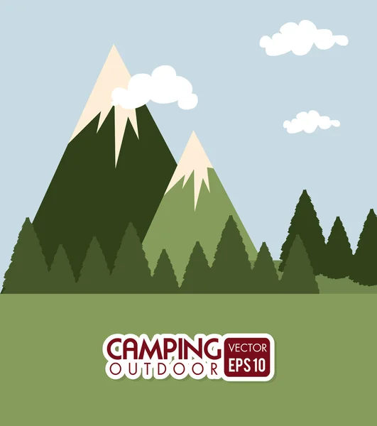 Camping Design — Stock vektor