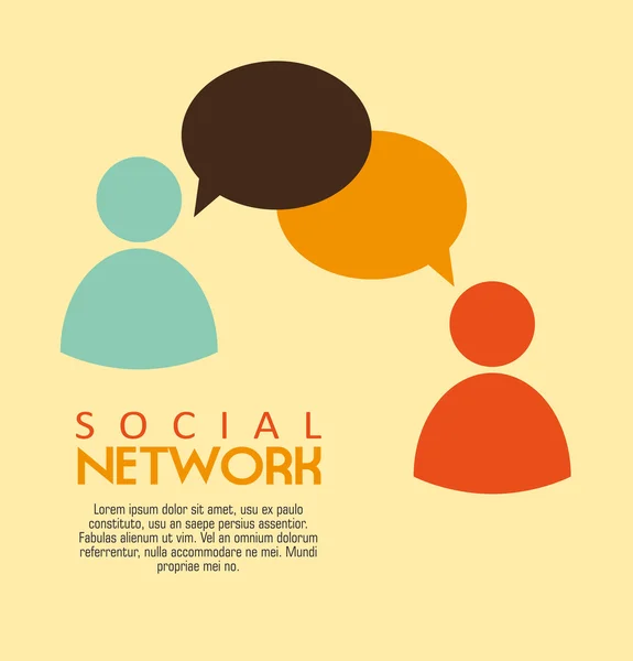 Soziales Netzwerk — Stockvektor