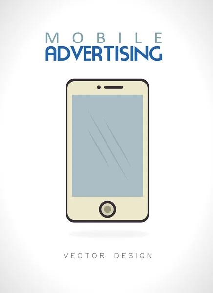 Mobile advertising — Stock Vector