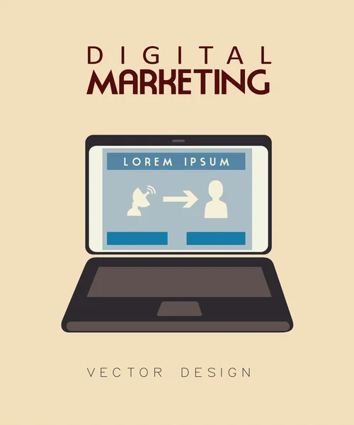 Marketing digitale — Vettoriale Stock