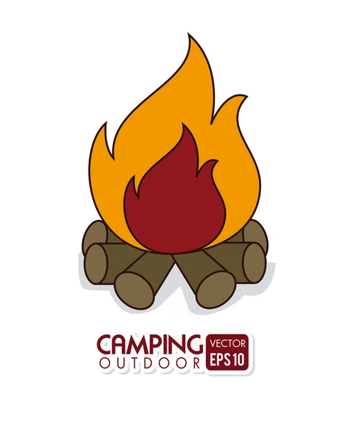 Camping-Design — Stockvektor