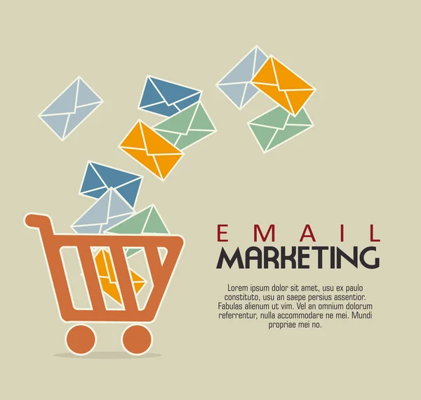 E-post Markedsføring – stockvektor