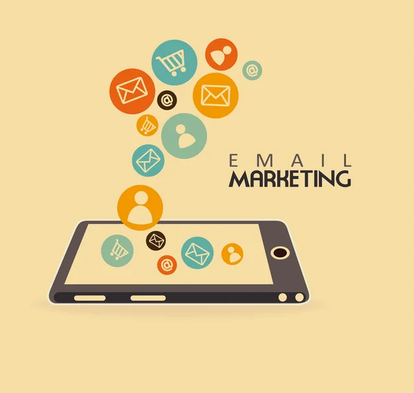 L'email marketing — Vettoriale Stock