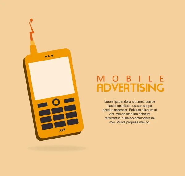 Mobile advertising — Stock Vector