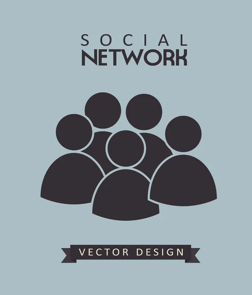 Red Social — Vector de stock