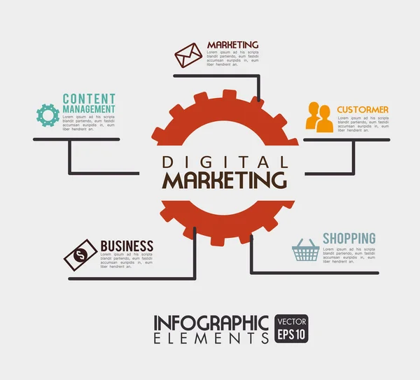 Marketing digital — Archivo Imágenes Vectoriales