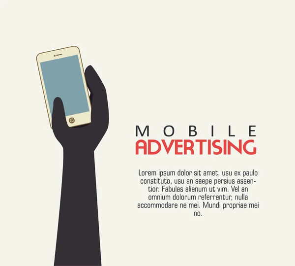 Mobile Werbung — Stockvektor