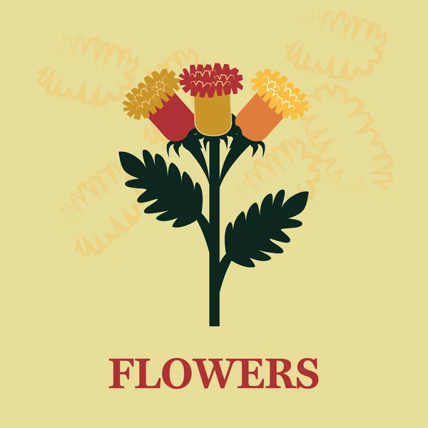 Diseño de flores — Vector de stock