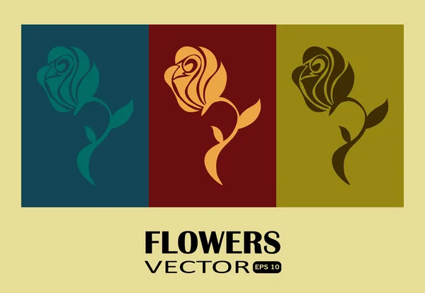 Design de flores — Vetor de Stock