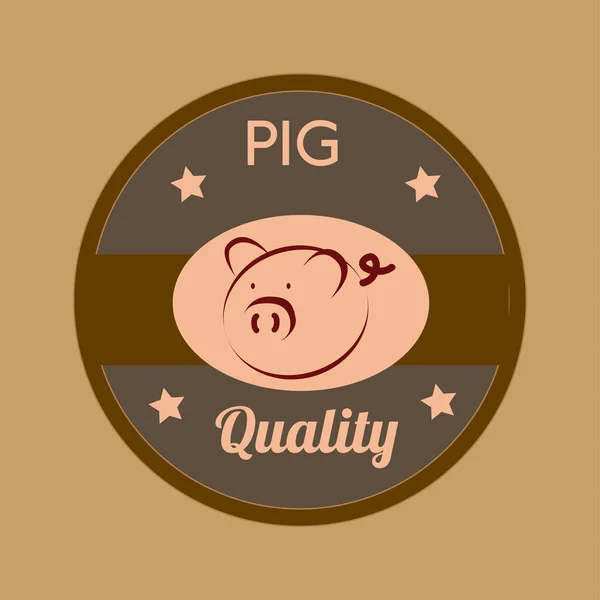 Icône de porc — Image vectorielle