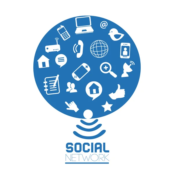 Sociální média — Stockový vektor