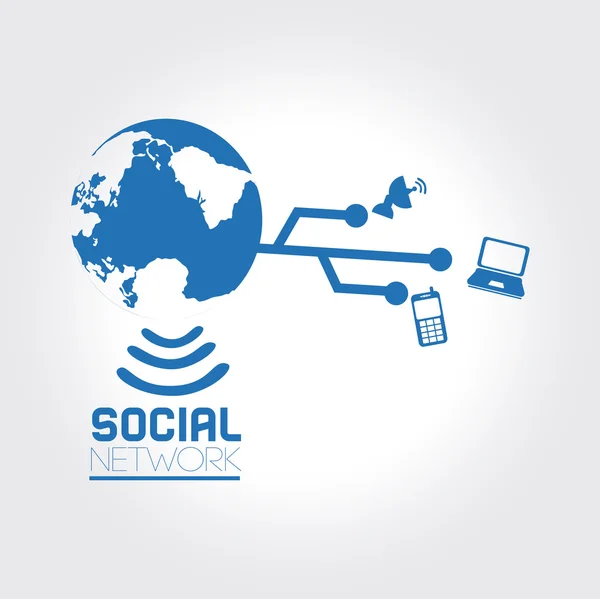 Redes sociais —  Vetores de Stock