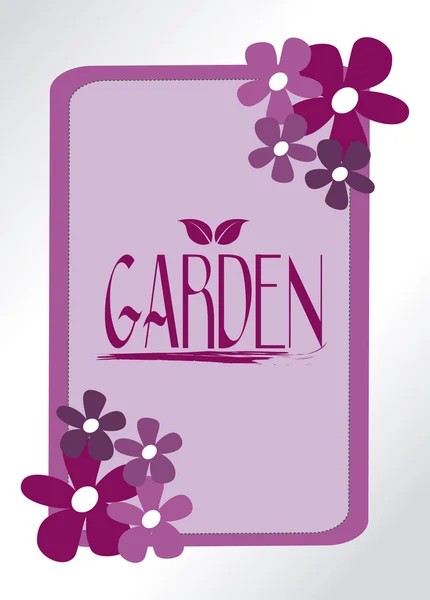 Diseño de jardín — Vector de stock