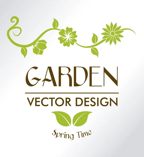 Diseño de jardín — Vector de stock