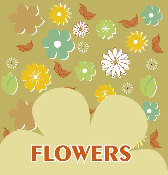 Ontwerp met bloemen — Stockvector