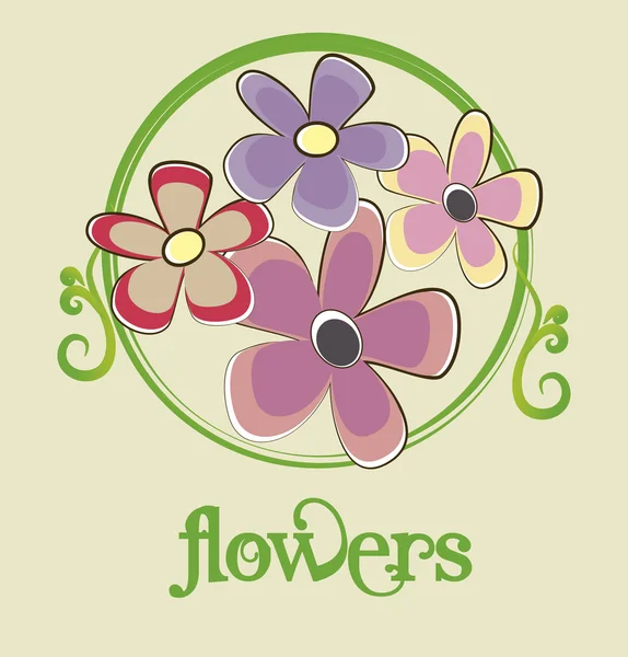 Diseño de flores — Vector de stock