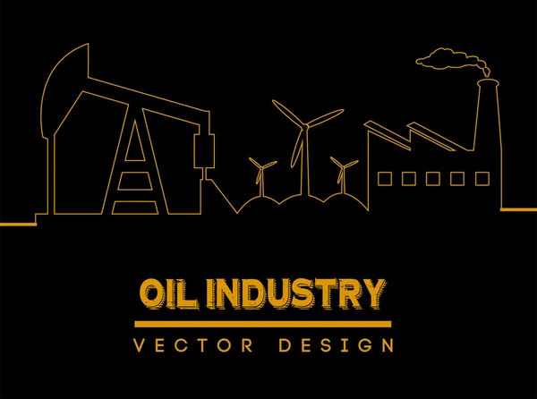 Indústria do petróleo — Vetor de Stock