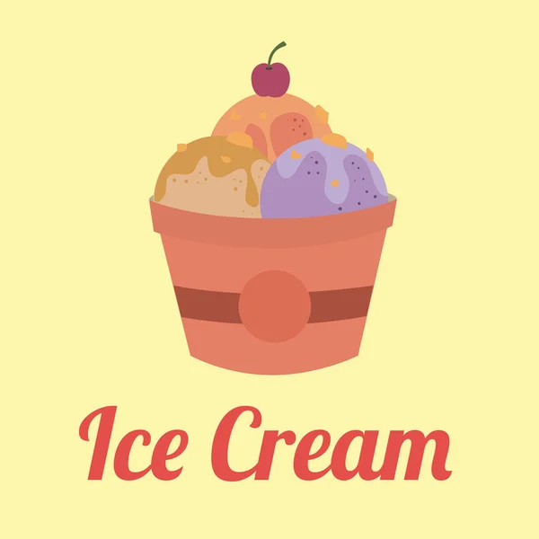 Diseño de helado — Archivo Imágenes Vectoriales