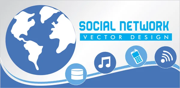 Redes sociais — Vetor de Stock